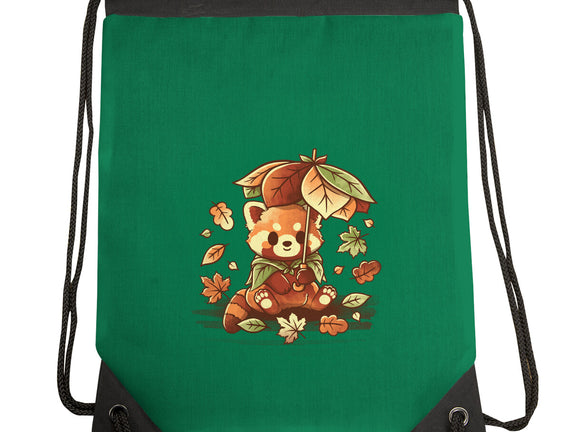 Red Panda Leaf Umbrella