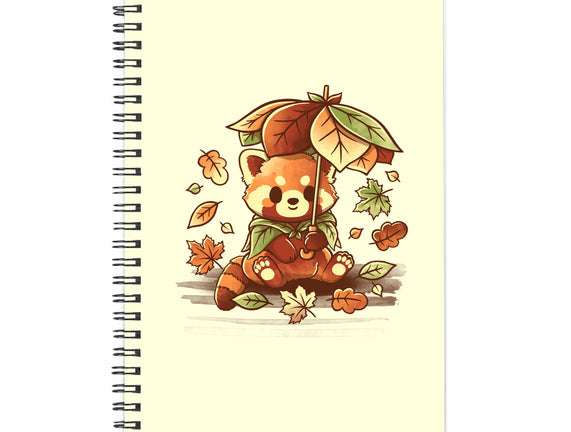 Red Panda Leaf Umbrella