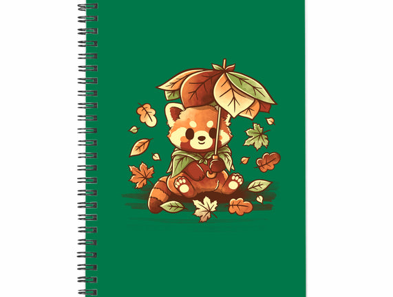 Red Panda Leaf Umbrella