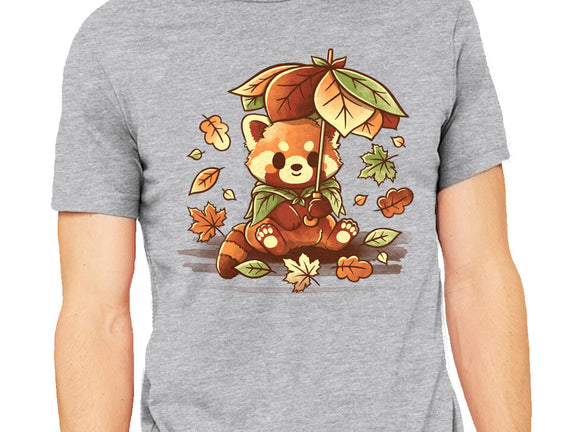 Red Panda Leaf Umbrella