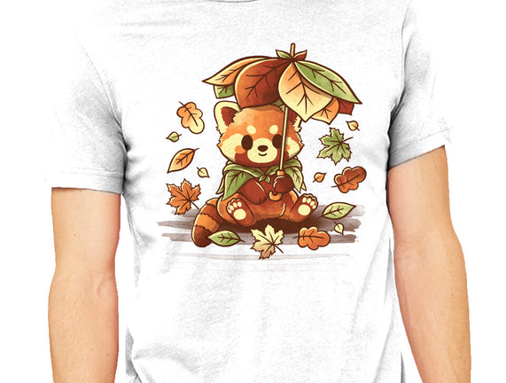 Red Panda Leaf Umbrella