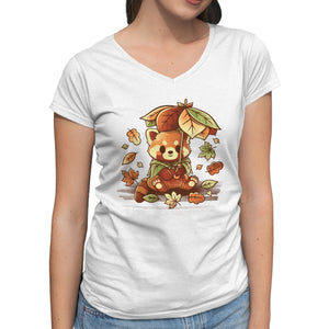 Red Panda Leaf Umbrella