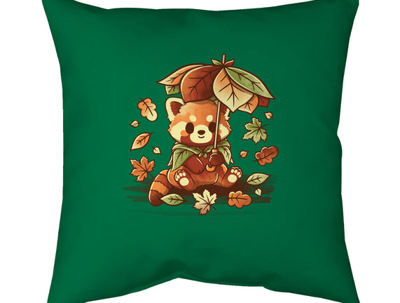 Red Panda Leaf Umbrella