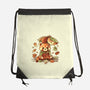 Red Panda Leaf Umbrella-None-Drawstring-Bag-NemiMakeit