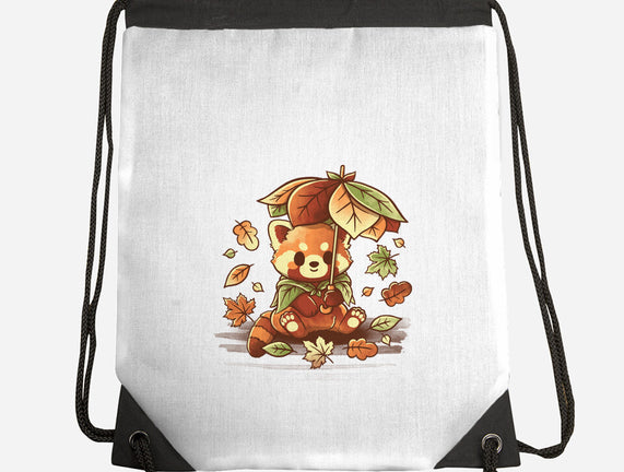 Red Panda Leaf Umbrella