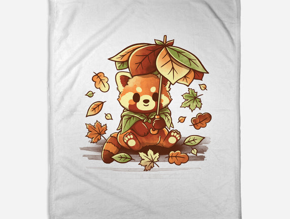 Red Panda Leaf Umbrella