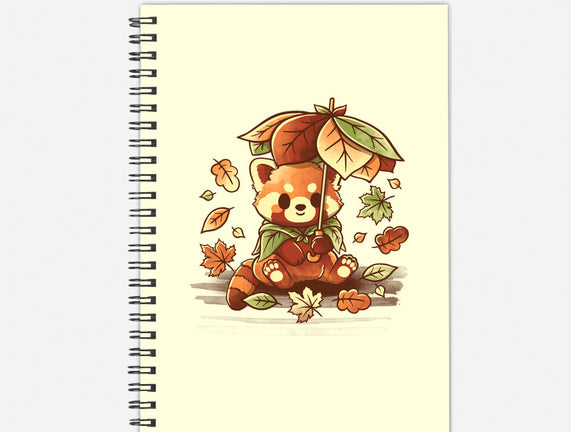 Red Panda Leaf Umbrella