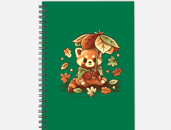 Red Panda Leaf Umbrella