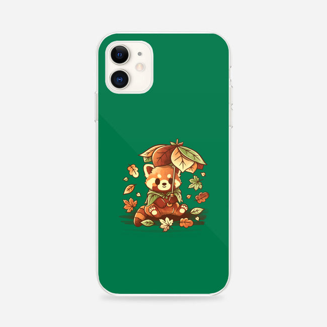 Red Panda Leaf Umbrella-iPhone-Snap-Phone Case-NemiMakeit