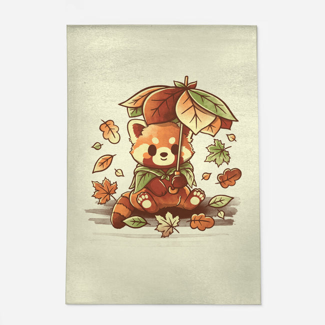 Red Panda Leaf Umbrella-None-Indoor-Rug-NemiMakeit