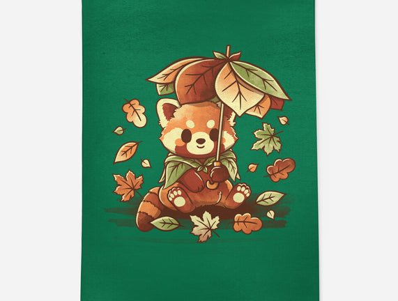 Red Panda Leaf Umbrella