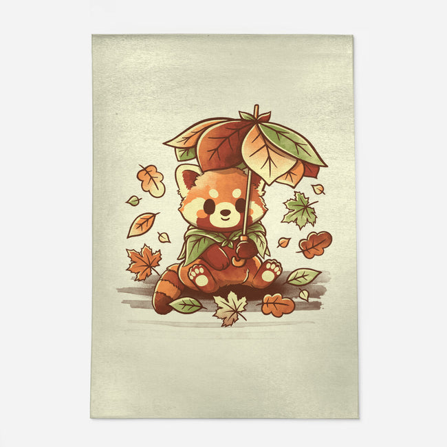 Red Panda Leaf Umbrella-None-Outdoor-Rug-NemiMakeit