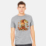 Red Panda Leaf Umbrella-Mens-Heavyweight-Tee-NemiMakeit