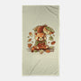 Red Panda Leaf Umbrella-None-Beach-Towel-NemiMakeit