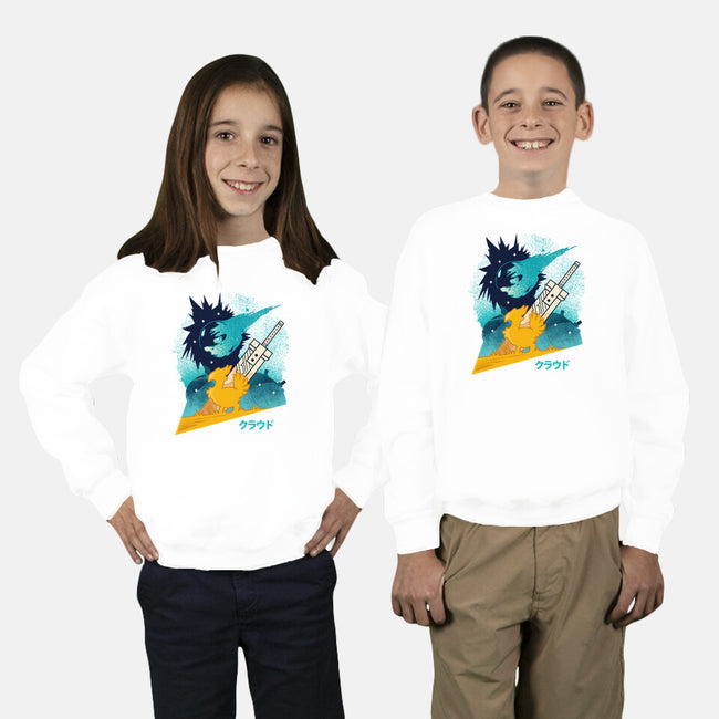 Cloud And Chocobo-Youth-Crew Neck-Sweatshirt-Logozaste