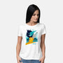 Cloud And Chocobo-Womens-Basic-Tee-Logozaste