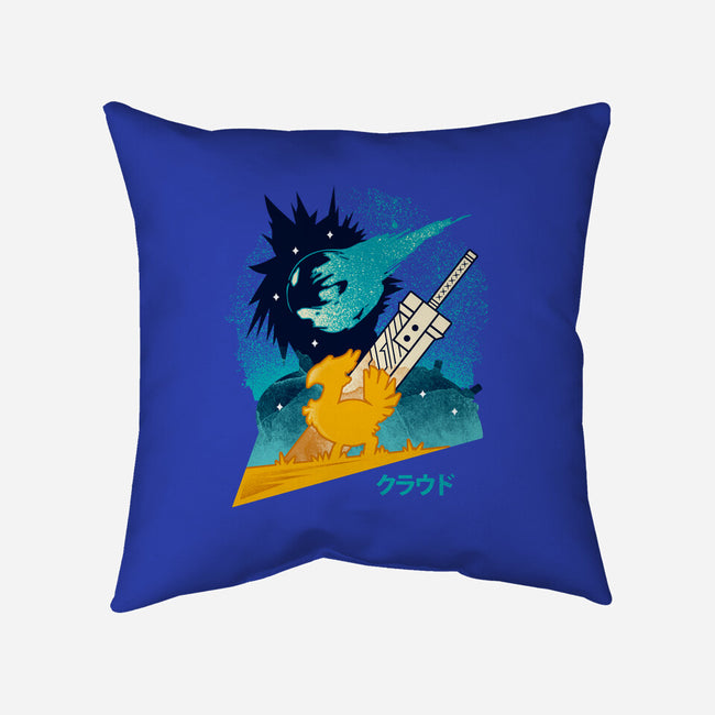 Cloud And Chocobo-None-Removable Cover w Insert-Throw Pillow-Logozaste