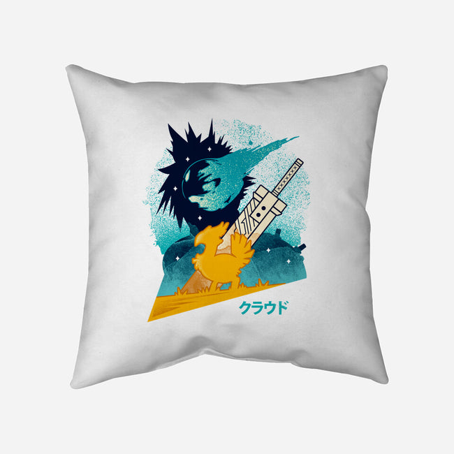 Cloud And Chocobo-None-Removable Cover w Insert-Throw Pillow-Logozaste