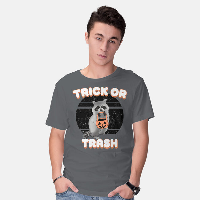 Trick Or Trash-Mens-Basic-Tee-MaxoArt