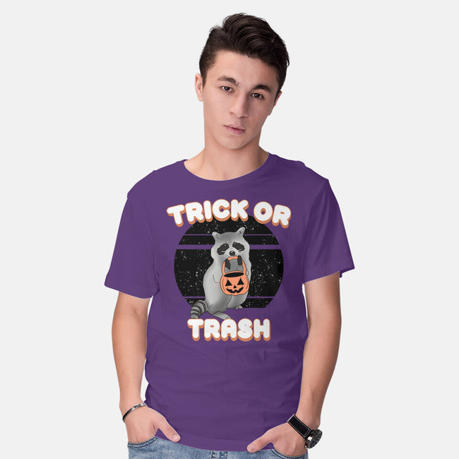 Trick Or Trash-Mens-Basic-Tee-MaxoArt