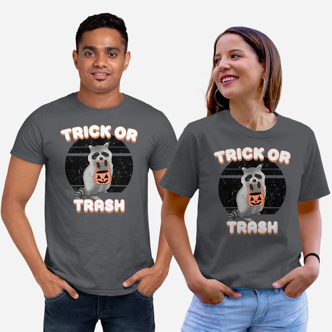 Trick Or Trash-Unisex-Basic-Tee-MaxoArt