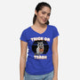 Trick Or Trash-Womens-V-Neck-Tee-MaxoArt