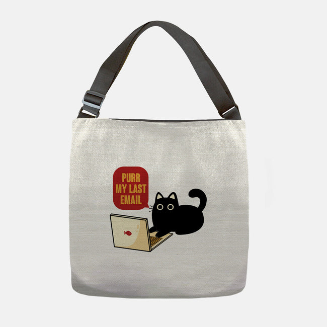 Purr My Last Email-None-Adjustable Tote-Bag-tobefonseca