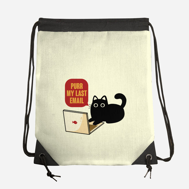 Purr My Last Email-None-Drawstring-Bag-tobefonseca