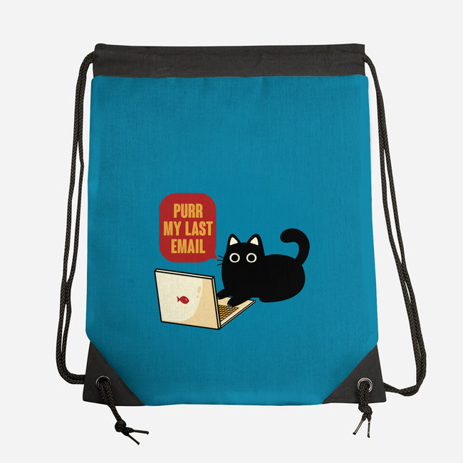 Purr My Last Email-None-Drawstring-Bag-tobefonseca