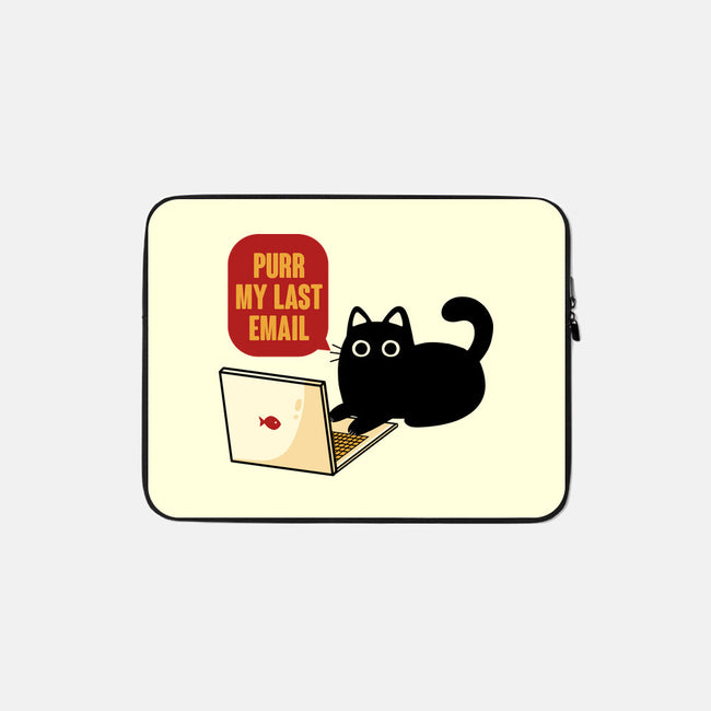 Purr My Last Email-None-Zippered-Laptop Sleeve-tobefonseca