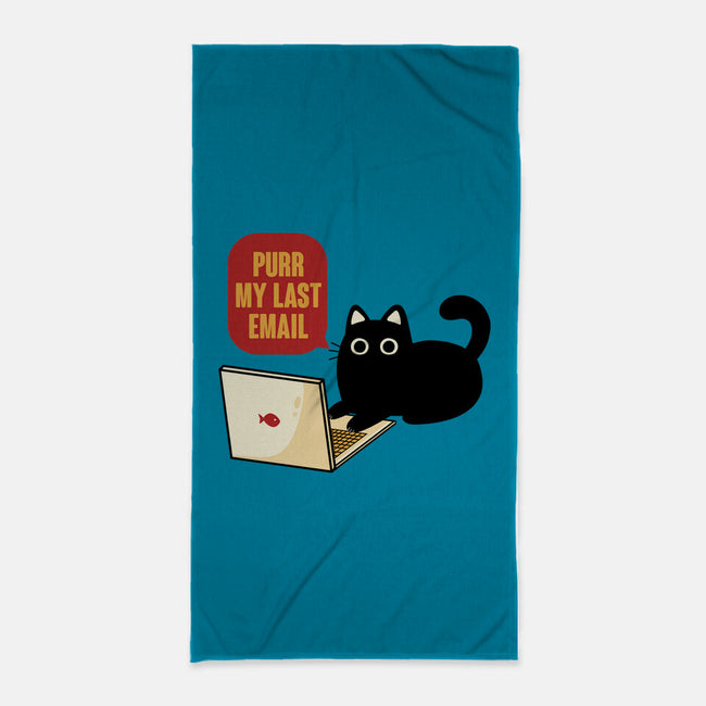 Purr My Last Email-None-Beach-Towel-tobefonseca