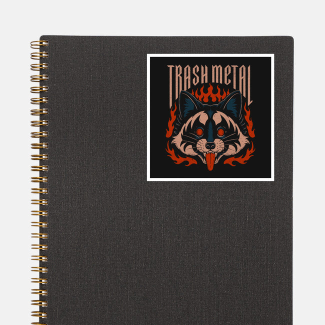 Trash Metal Raccoon-None-Glossy-Sticker-Thiago Correa