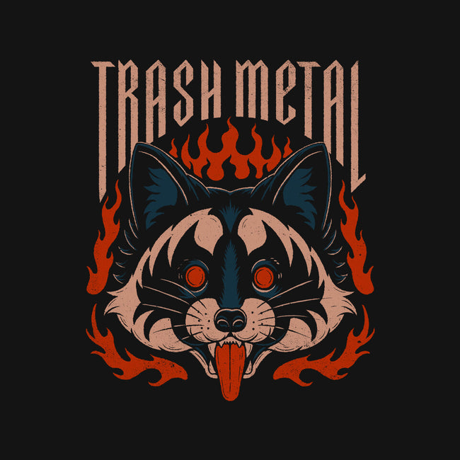 Trash Metal Raccoon-None-Non-Removable Cover w Insert-Throw Pillow-Thiago Correa