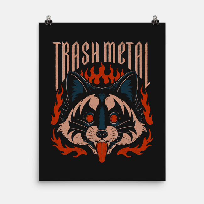 Trash Metal Raccoon-None-Matte-Poster-Thiago Correa