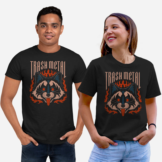 Trash Metal Raccoon-Unisex-Basic-Tee-Thiago Correa