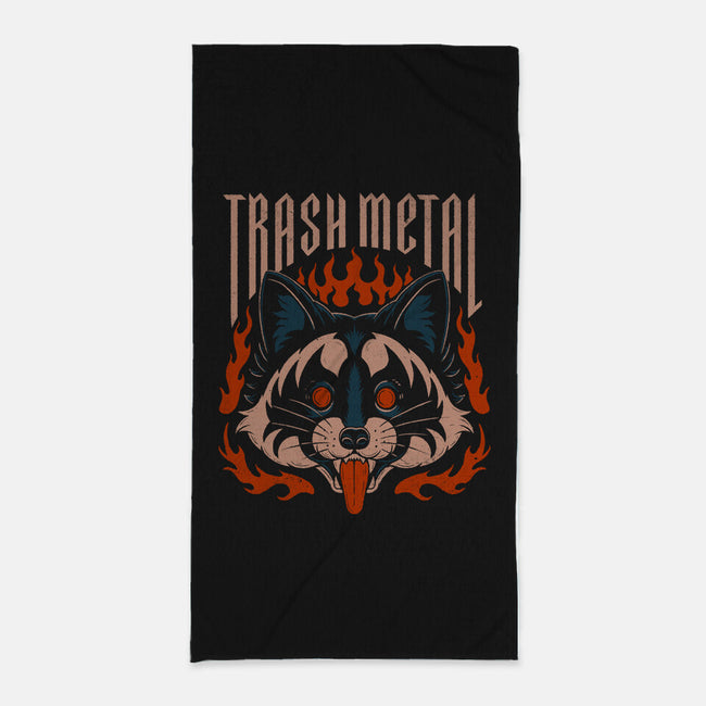 Trash Metal Raccoon-None-Beach-Towel-Thiago Correa
