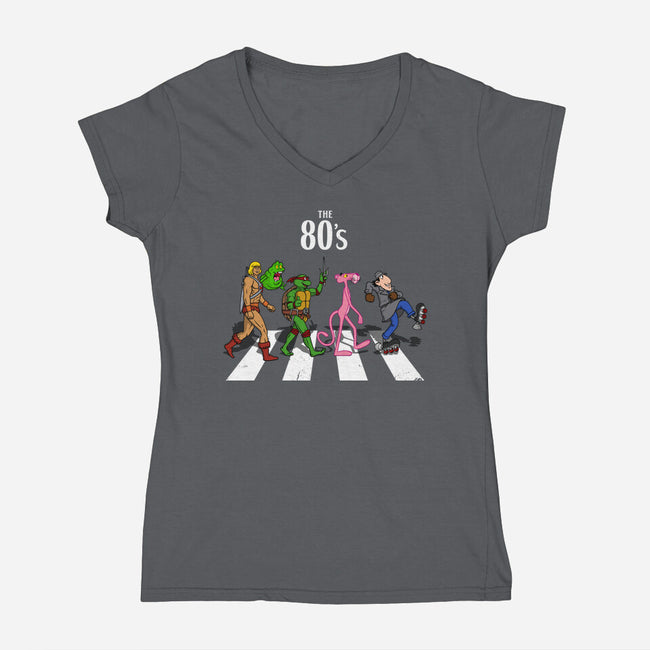 The 80s-Womens-V-Neck-Tee-drbutler