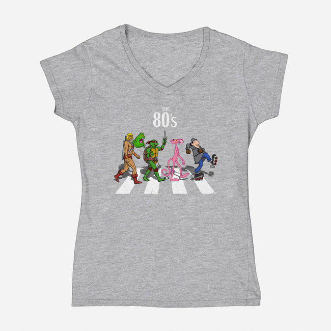 The 80s-Womens-V-Neck-Tee-drbutler