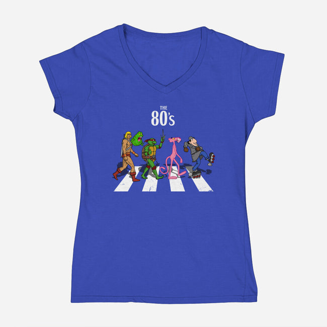 The 80s-Womens-V-Neck-Tee-drbutler