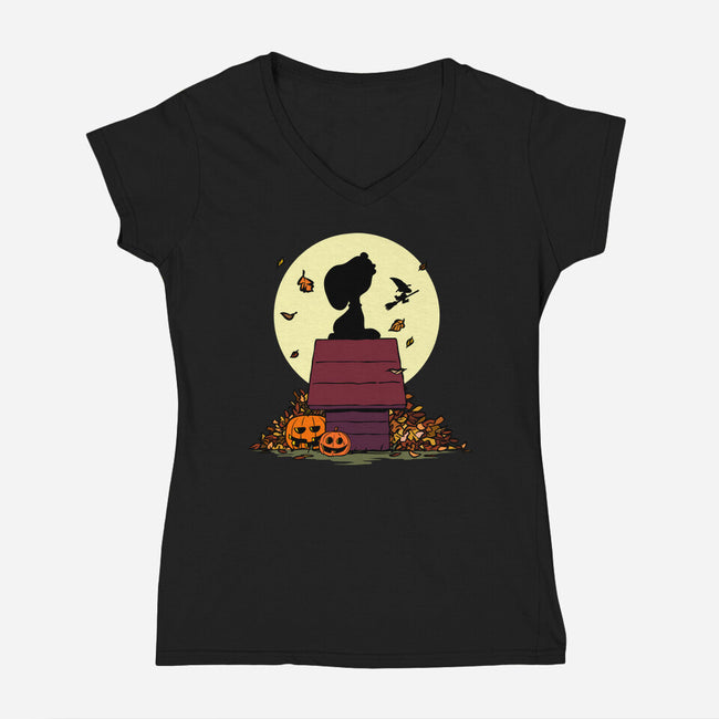 Halloween Vibes-Womens-V-Neck-Tee-drbutler