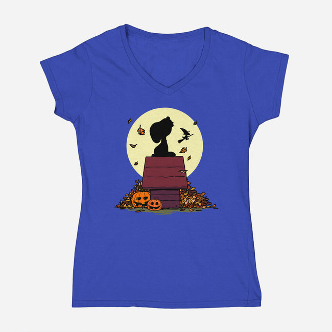 Halloween Vibes-Womens-V-Neck-Tee-drbutler