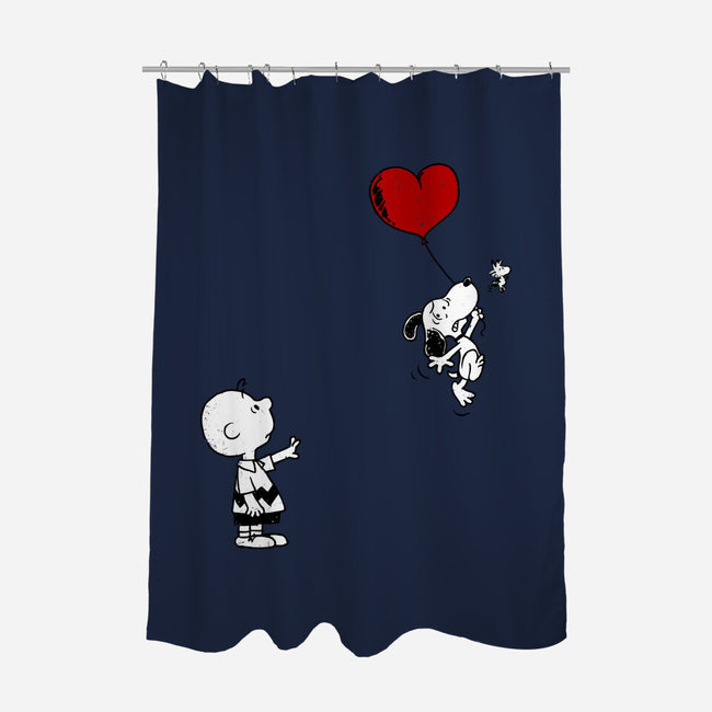 Balloon Beagle-None-Polyester-Shower Curtain-drbutler