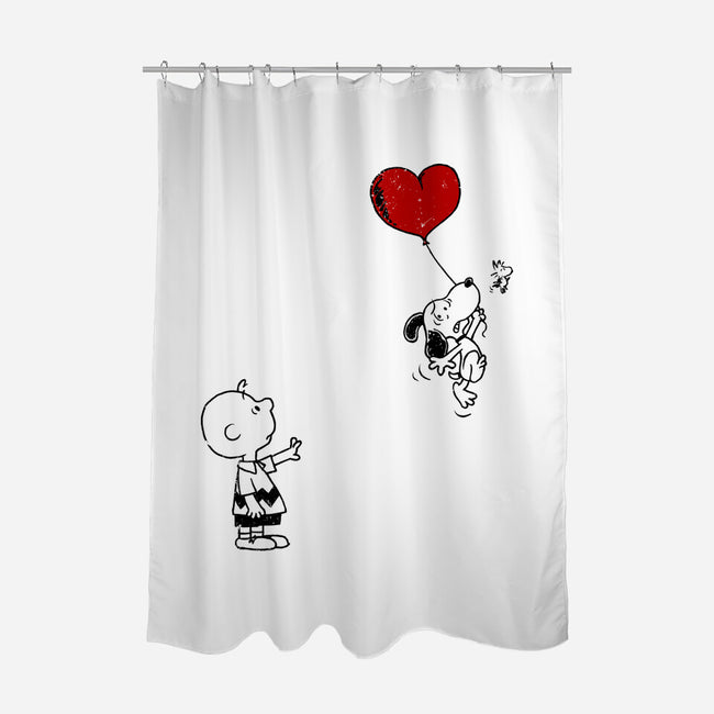 Balloon Beagle-None-Polyester-Shower Curtain-drbutler