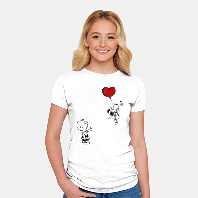 Balloon Beagle-Womens-Fitted-Tee-drbutler