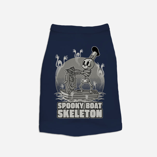 Spooky Boat Skeleton-Dog-Basic-Pet Tank-Studio Mootant