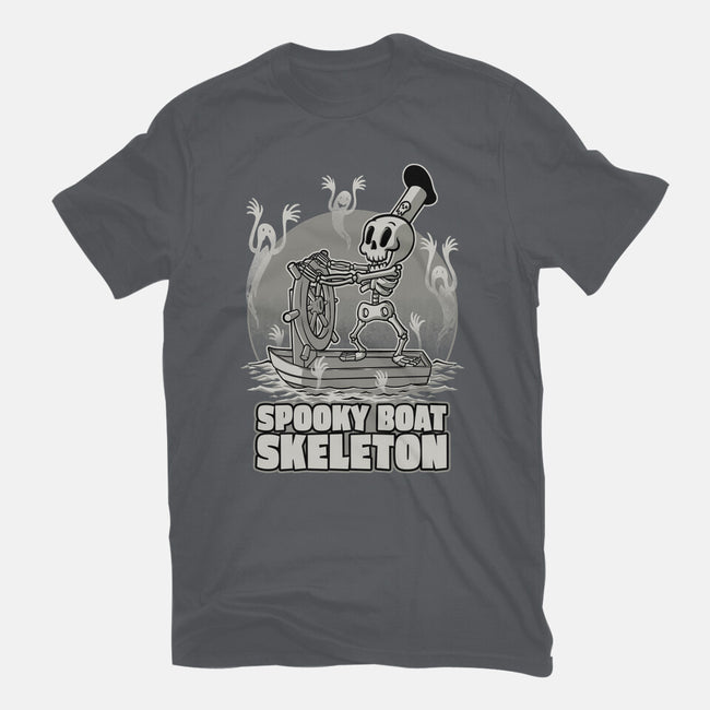 Spooky Boat Skeleton-Unisex-Basic-Tee-Studio Mootant