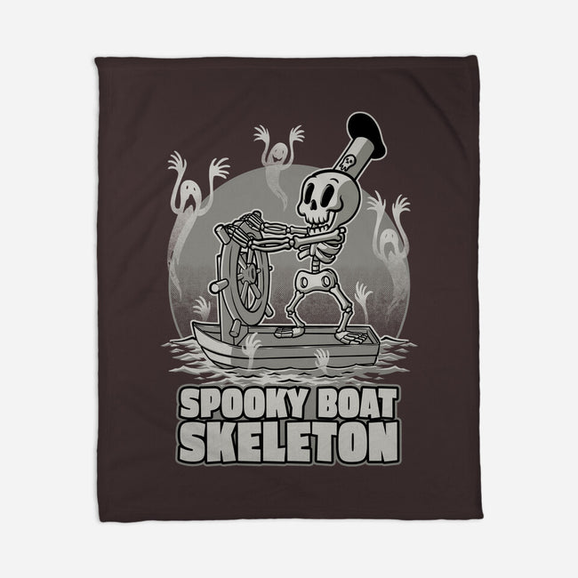 Spooky Boat Skeleton-None-Fleece-Blanket-Studio Mootant
