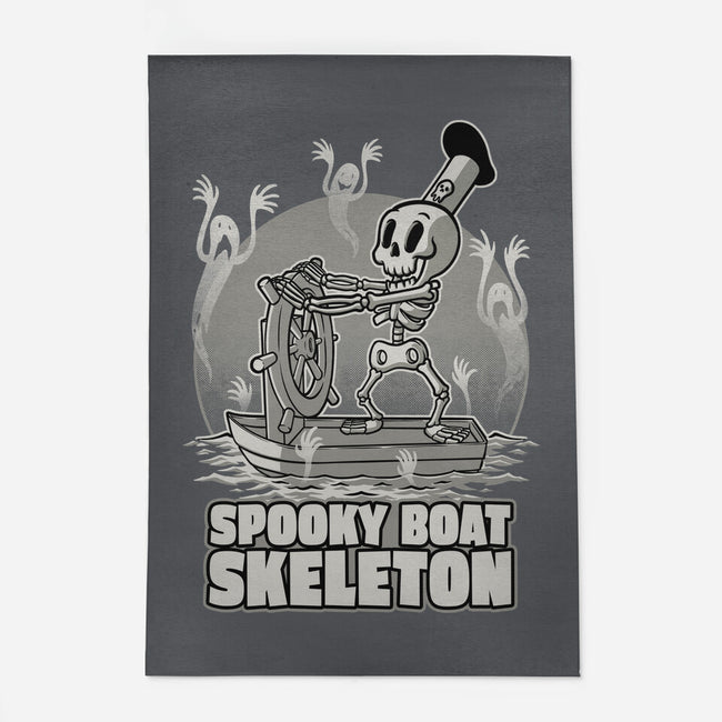 Spooky Boat Skeleton-None-Outdoor-Rug-Studio Mootant