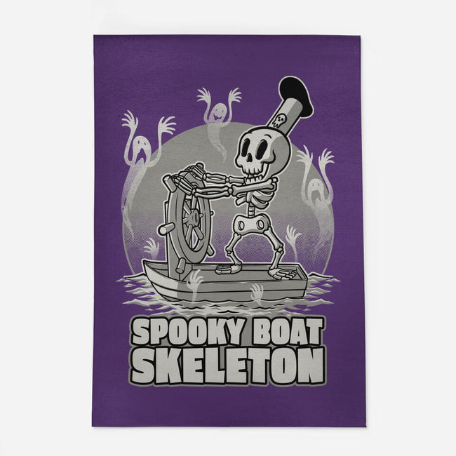 Spooky Boat Skeleton-None-Outdoor-Rug-Studio Mootant