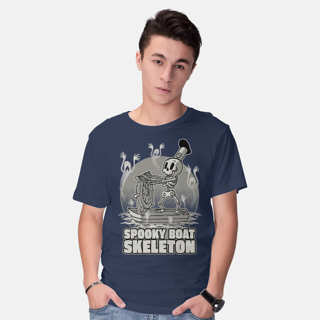 Spooky Boat Skeleton-Mens-Basic-Tee-Studio Mootant